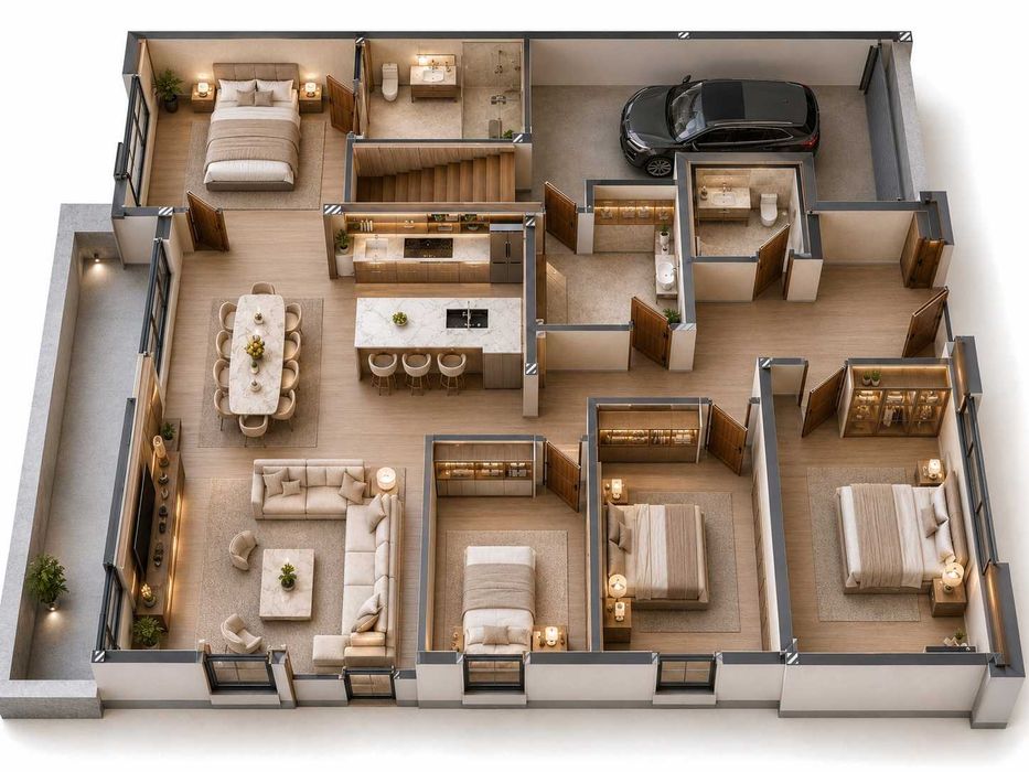CASA Individuala Premium DEMISOL+PARTER-Crama-Garaj-Curte generoasa-la 9 km de centrul mun. Cluj-Napoca
