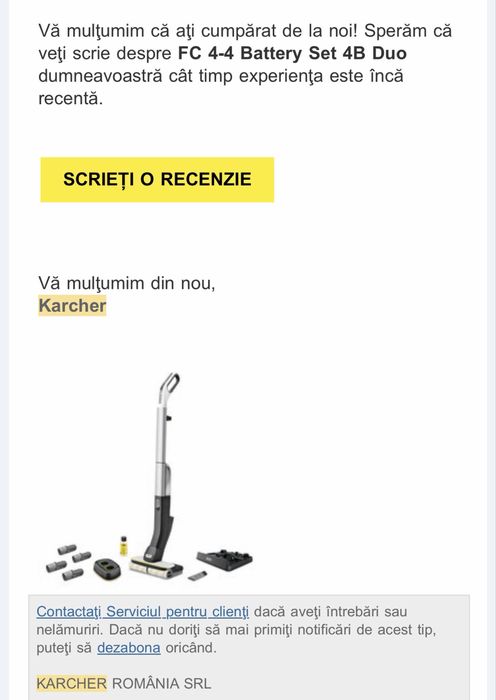 Mop electric Karcher aproape nou