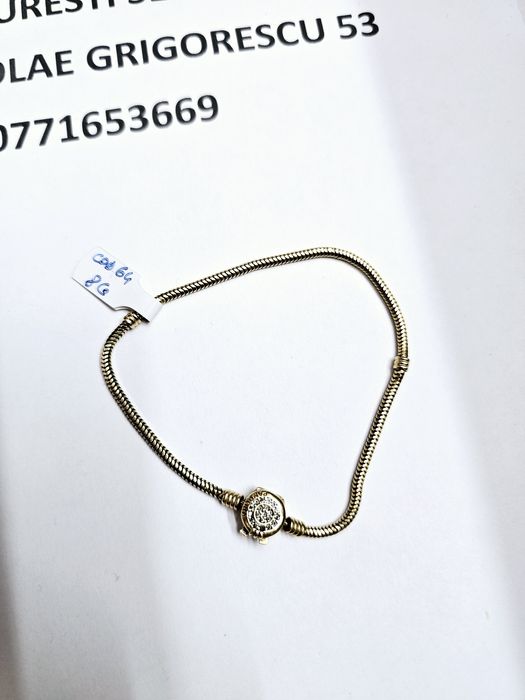 Vand bratara model pandora din aur 14 k 8 g cod 64