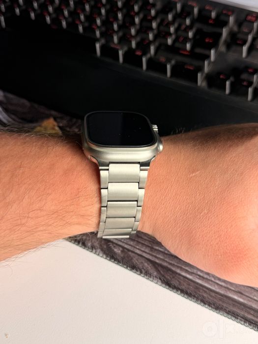 Apple iWatch Ultra 3 Titanium Light Blue Alpine Loop + Titanium Band