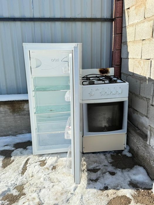 Газ и холодильник