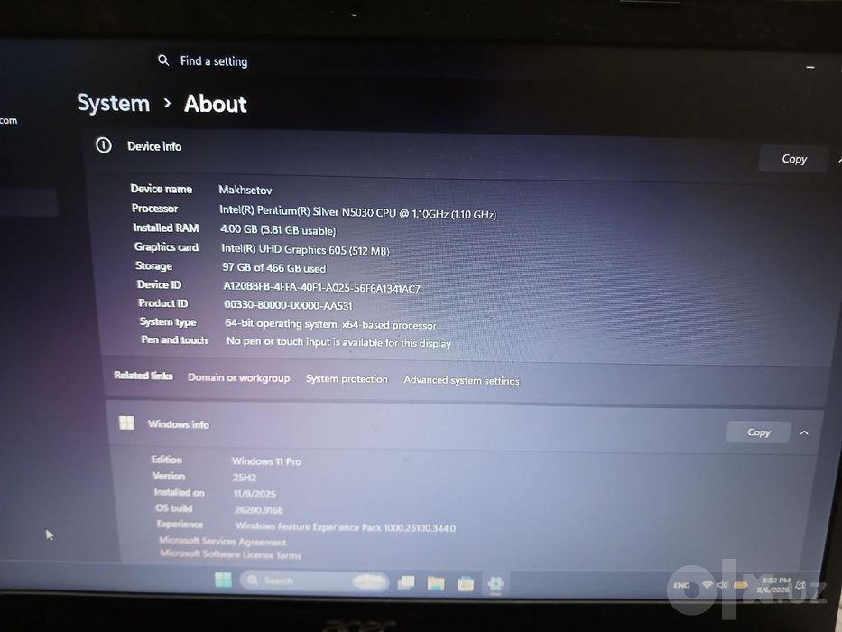 Acer aspire A315-34