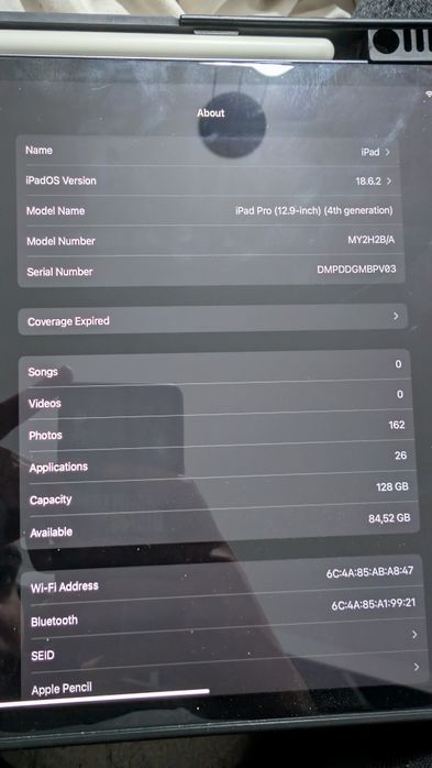 Ipad Pro 12.9 Inch 128 Gb  4th Generation