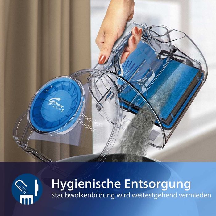 Прахосмукачка PHILIPS PowerPro - без торба, мощност 750 W