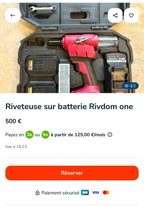 Rivdom One 14.4 Li-ion - Професионална акумулаторна нитачка като нова!