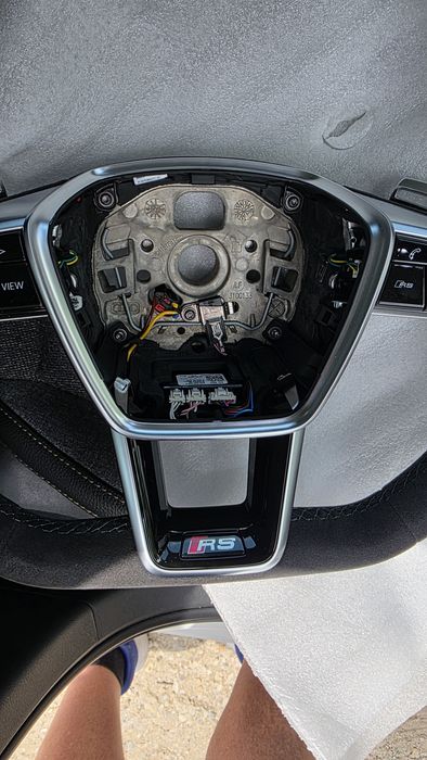 Volan audi rs a6 a7 a8 4k rs6 rs7 cu  alcantara incalzire si touch detection