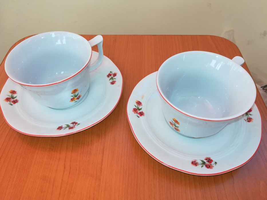 Set ceramică cafea/ceai vechi fără defecte!