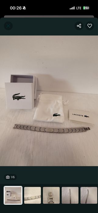 Vand bratara lacoste din otel inoxidabil