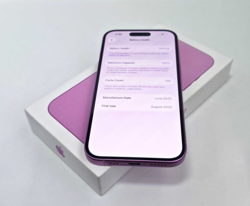 iPhone 16 128GB Pink 100% Batery