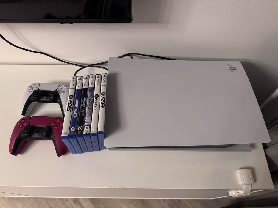Play Station 5 disc edition jocuri 2 controllere