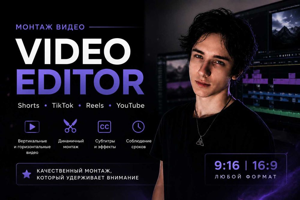 Монтаж видео | Shorts | TikTok | Reels | YouTube