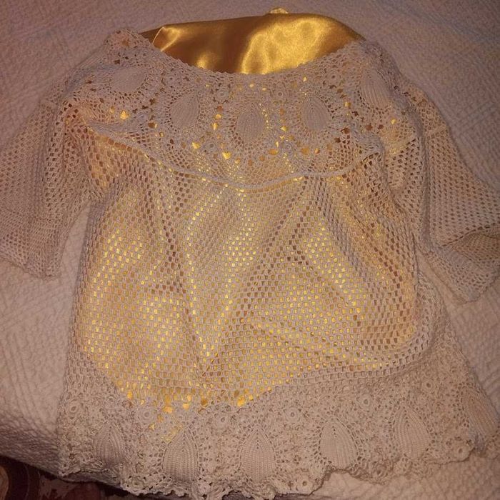 Дамскa плетенa  блуза в бежов цвят 100% памук