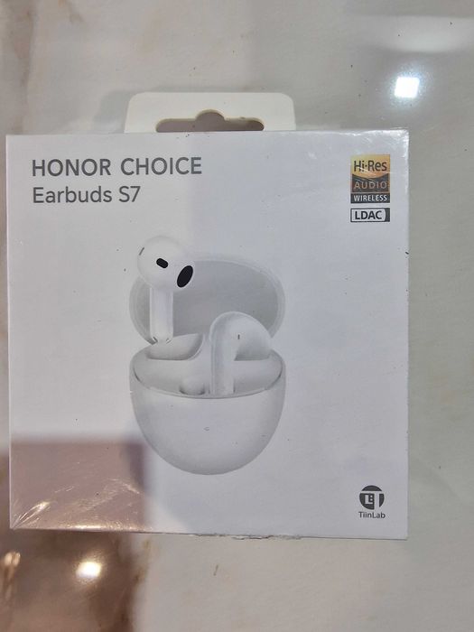 Casti True Wireless Honor Choice S7, Bluetooth, ANC (Alb)