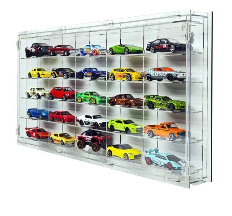 Hot Wheels Matchbox Majorette Siku - Дървена етажерка за макетни коли