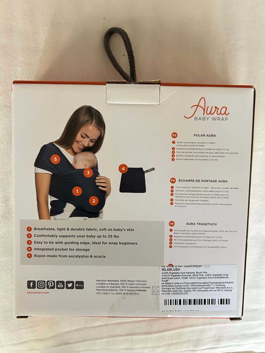 Слинг за бебеносене Aura Ergobaby, розов