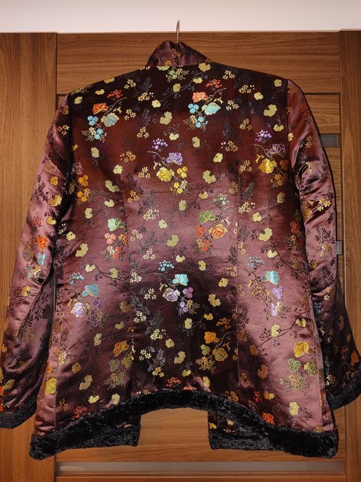 Jacheta căptușită din mix mătase inspirație asiatica