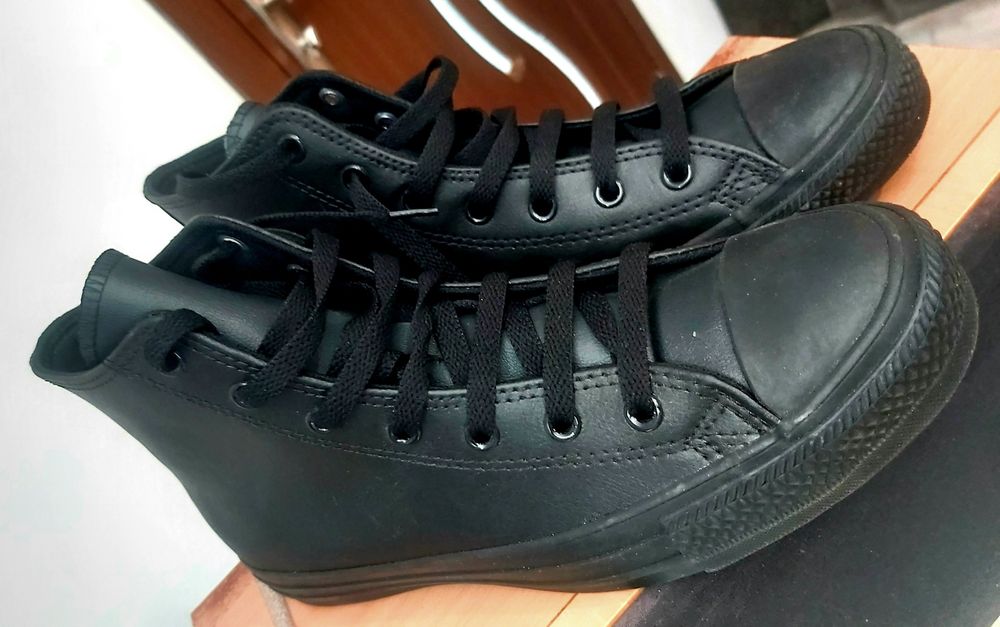 Ghete Converse Chuck Taylor All Star Rubber/Leather – Noi – Mărimea 38