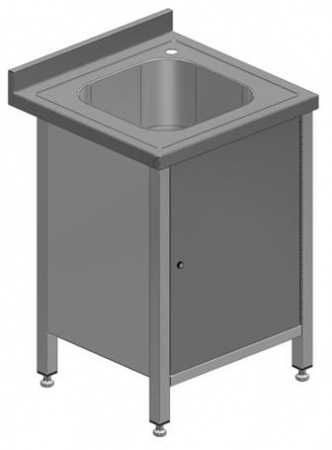 Ванна моечная из нержавеющей стали.  1 секционная Закрытая.