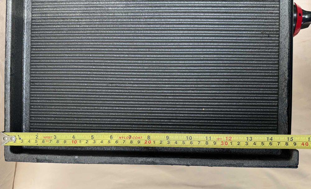 Газова скара чугунена плоча ½Оребрена ½Гладка 50см + газова защита+CE