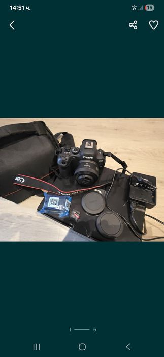 Canon R6 Mark II, rf 50mm 1.8 stm, sd 64gb sandisk extreme pro+adapter