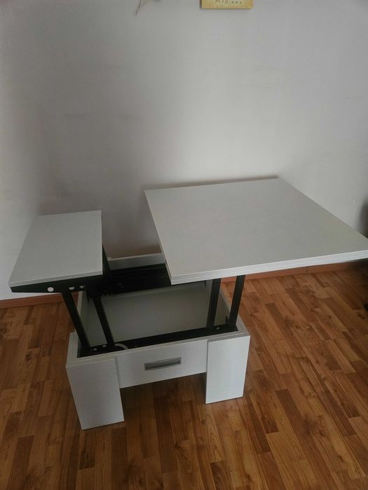 Masă extensibilă 3 în 1 | Măsuță cafea, birou și masă dining | Ca nouă