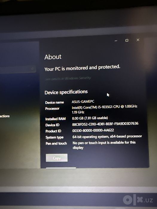 Asus -GAME PC состояние среднее
