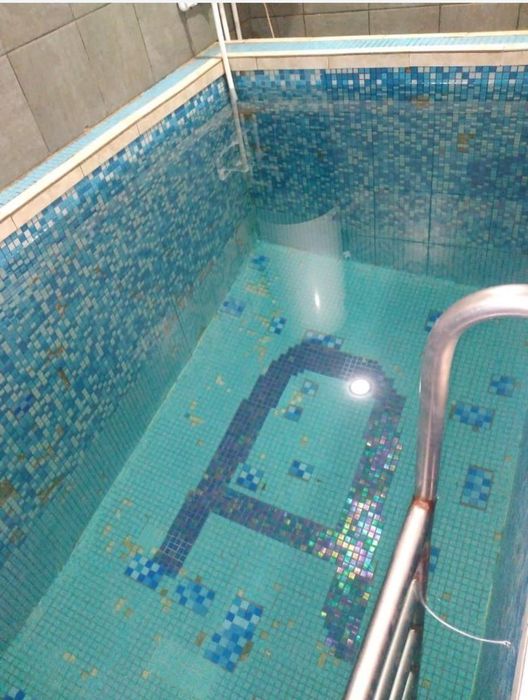 Баня на дровах с бассейном