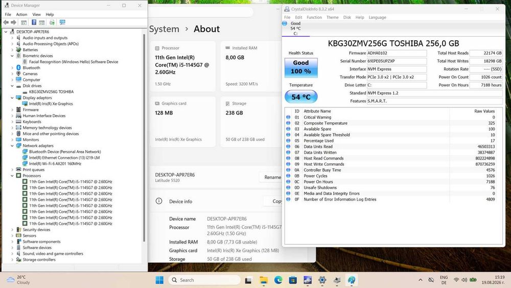 Dell Latitude 5520 FHD IPS i5-1145G7/256GB/8GB