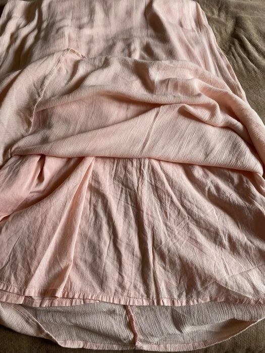 Rochie lunga roz volane /Rochie deosebita/ocazie/nunta cununie Pimkie