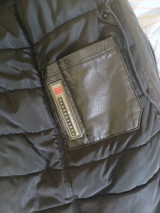Кожанный пуховик