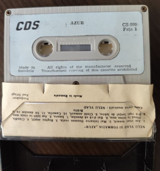 Casetă audio-Azur și Nelu Vlad, Nelu Vlad și Azur caseta audio.