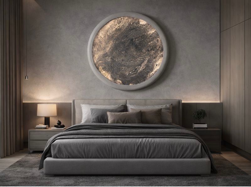 Lampă de perete din piatră naturală