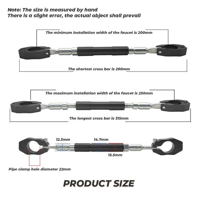 Extensie ghidon motociclet moto prelungire tija handlebar bicicleta
