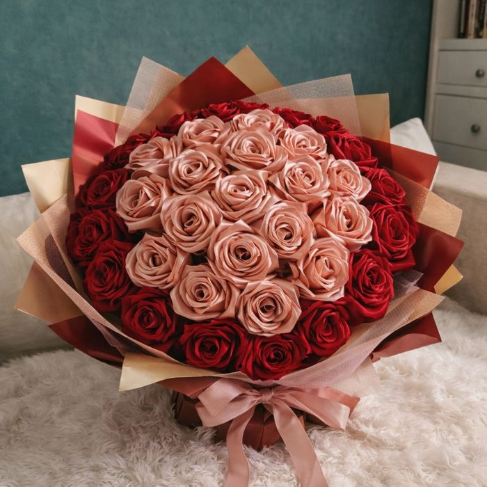 Атласные розы на заказ