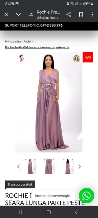 Rochita lunga Pretty Girl petrecuta 38-40
