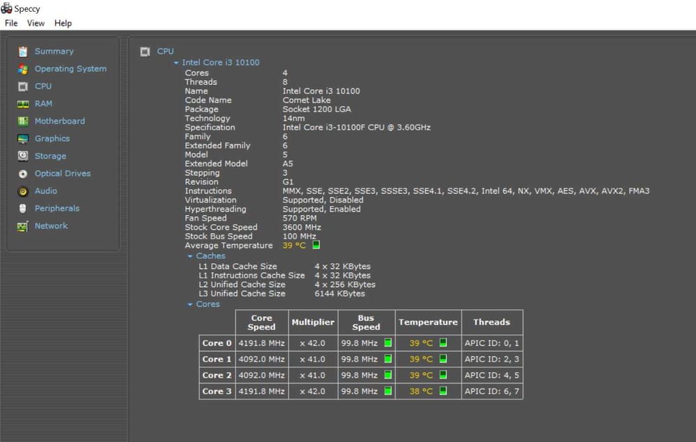 Процесор i3 10100f - 65лв