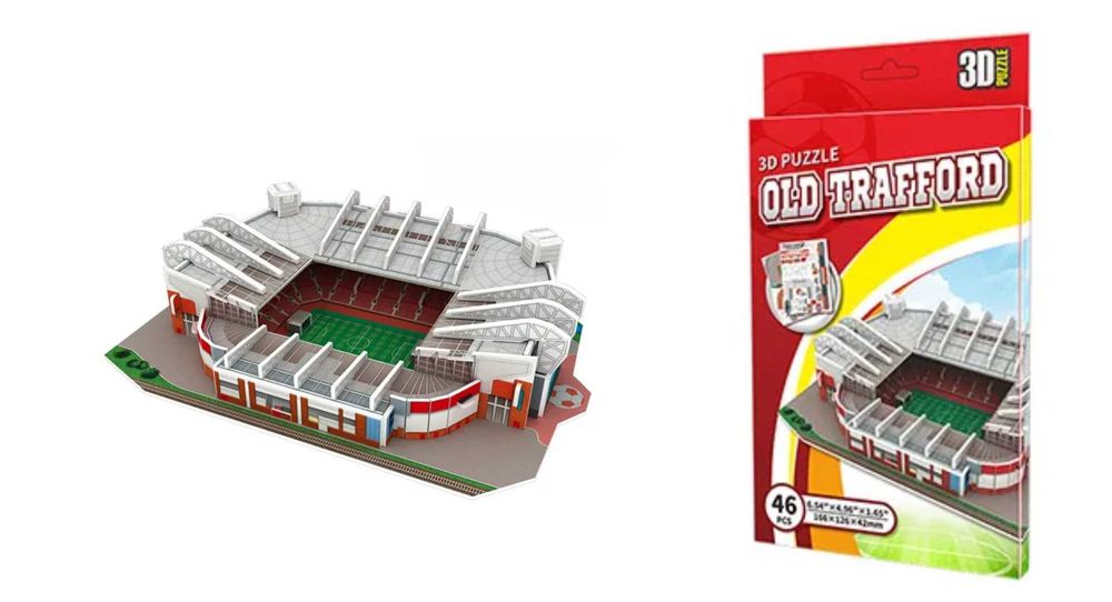 Puzzle 3D Stadion Fotbal Manchester United-Old Trafford,46 Piese