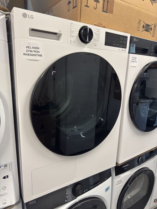 Uscător de rufe cu pompă de căldură 9kg LG RHX5009TWB