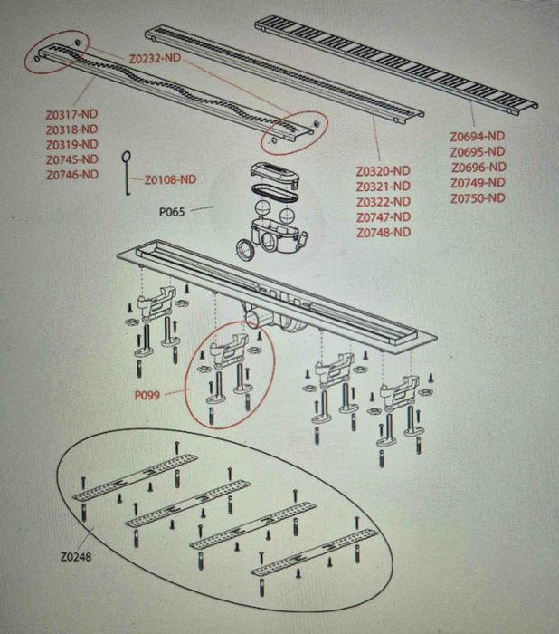 Dus - rigola scurgere cu gratar APZ 9 550 mm Alcadrain