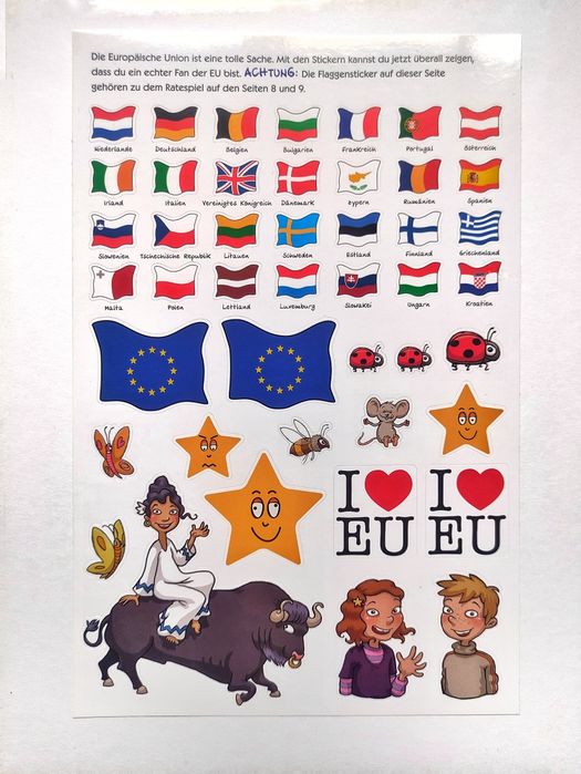 Еврожурнал с Наклейками и Играми для детей на Немецком языке