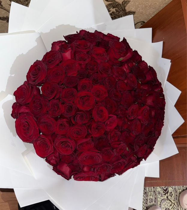 Цветы  розы 101 цветы