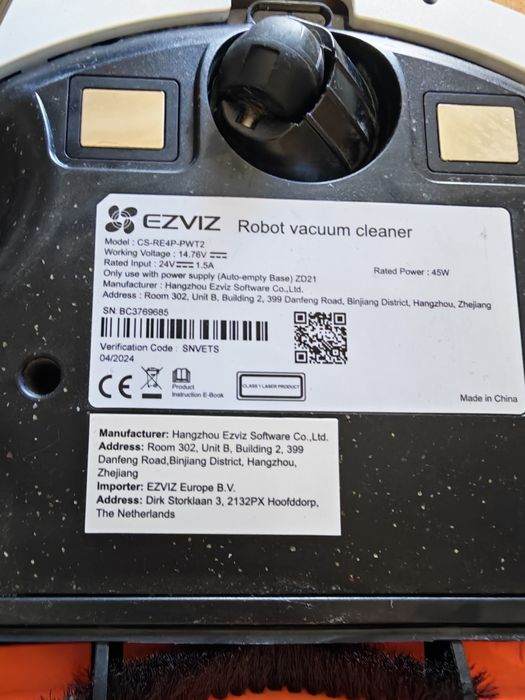 Aspirator robot cu funcție mop EZVIZ  RE4 PLUS  cu stație + 4 saci + 3 lavete + filtru