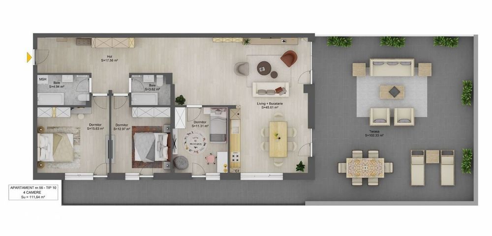 Penthouse 111mp  LA CHEIE, Sibiu