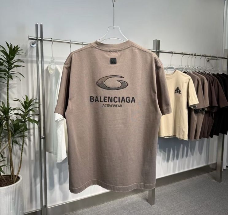 Tricou Balenciaga Brown  T-Shirt Maro [Verificare Colet] Caliate Premium