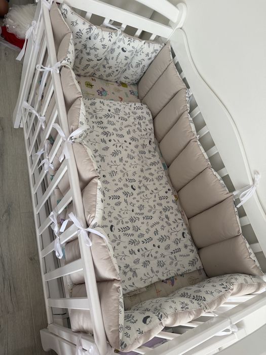 Манеж детский белый дерево.