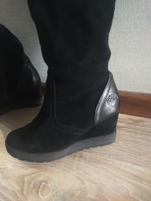 Сапоги женские замша