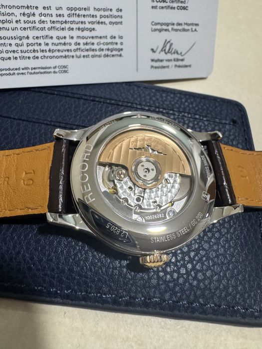 Longines Record Men’s Automatic Gold Bezel 38,5 mm