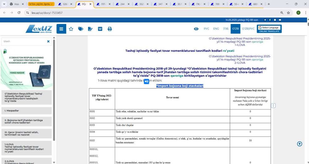 TIF TN Kodlari, ТН ВЕД коды, импорт-экспорт, Tаможенная консултация