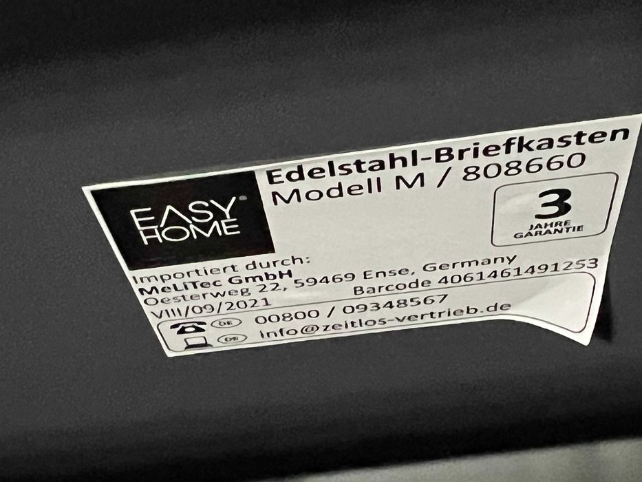 Vand Cutie Postala EASY HOME model M/808660 - Otel Inoxidabil