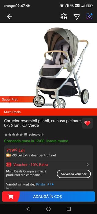 Carucior pliabil 0-36 luni